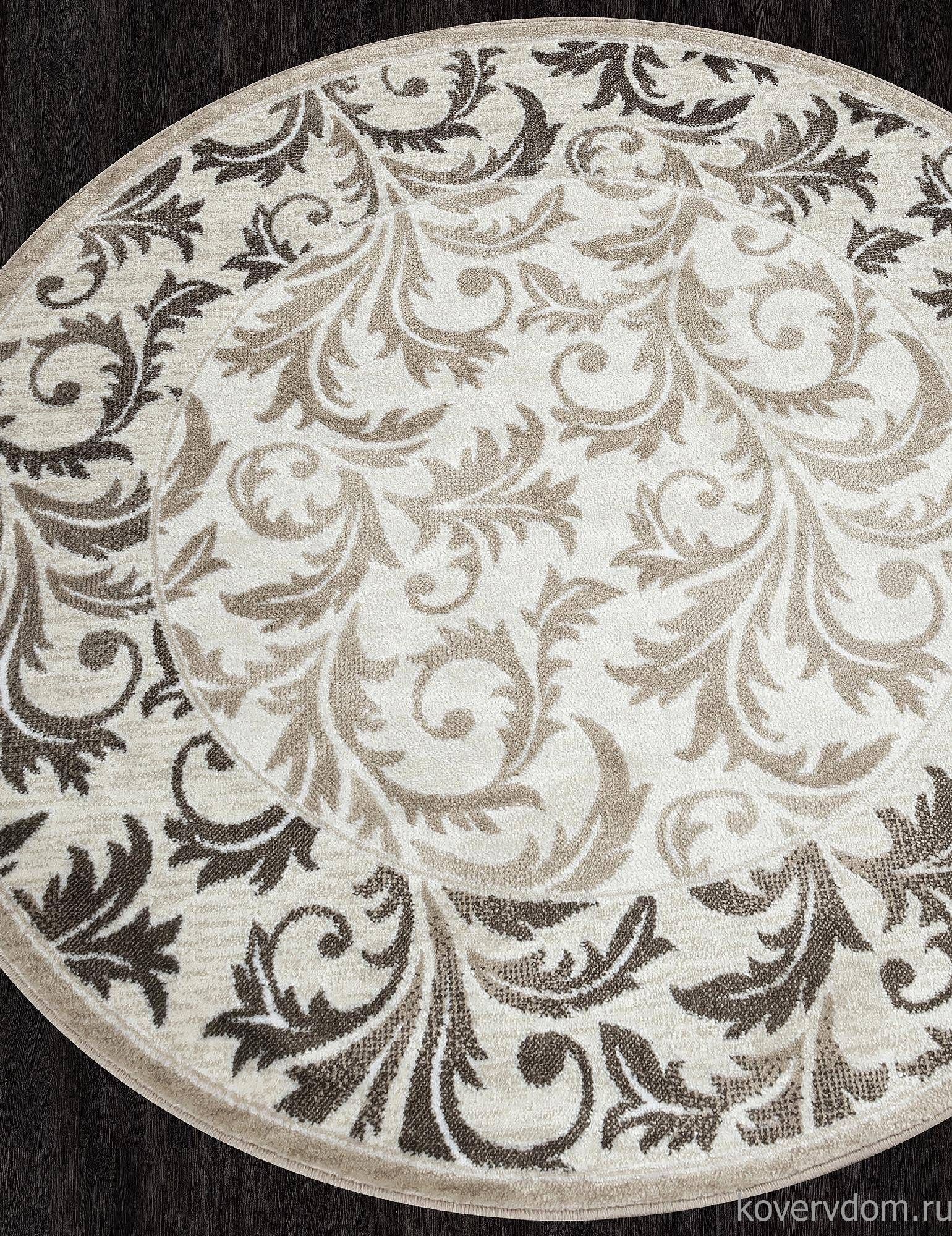 Ковер LUXE L011 CREAM-BROWN Круг Ковер LUXE L011 CREAM-BROWN Круг