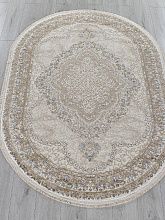 Ковер из Турции бежевый MOSSO 27226A BEIGE / NAVY Овал