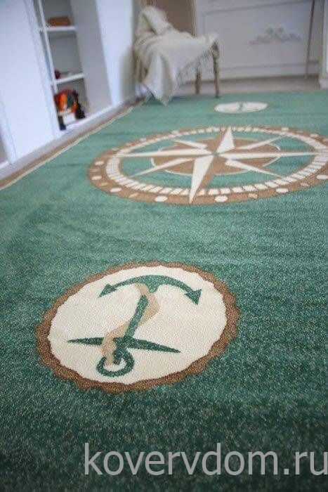 Ковер МОРСКОЙ зеленый цвет с меланжем Ковер МОРСКОЙ зеленый цвет с меланжем