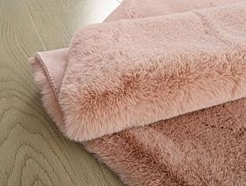 Ковер Шегги из искусственного меха RABBIT PREMIUM MS1000 PINK Круг