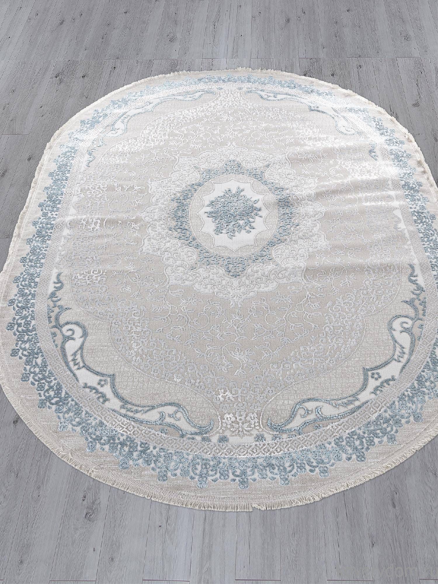 Ковер EFSAN Q010A CREAM SHRINK / BLUE FDY Овал