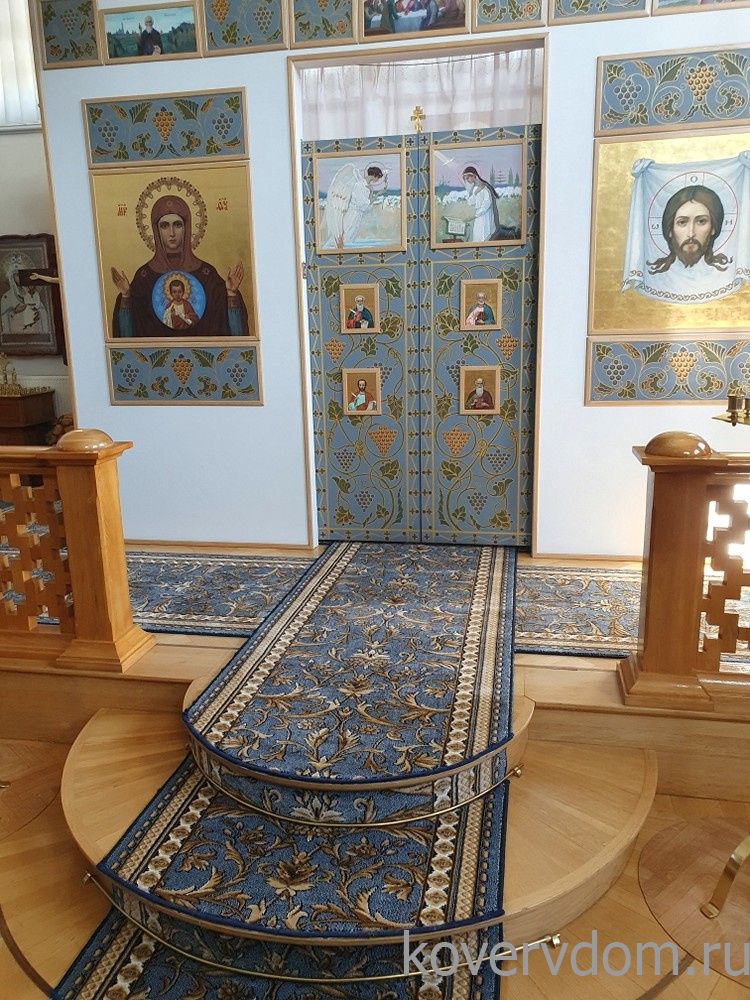 Ковровая композиция в храм 39-38 сине-голубая