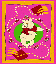 Детский розовый ковер из Турции KINDER Винни 6089A