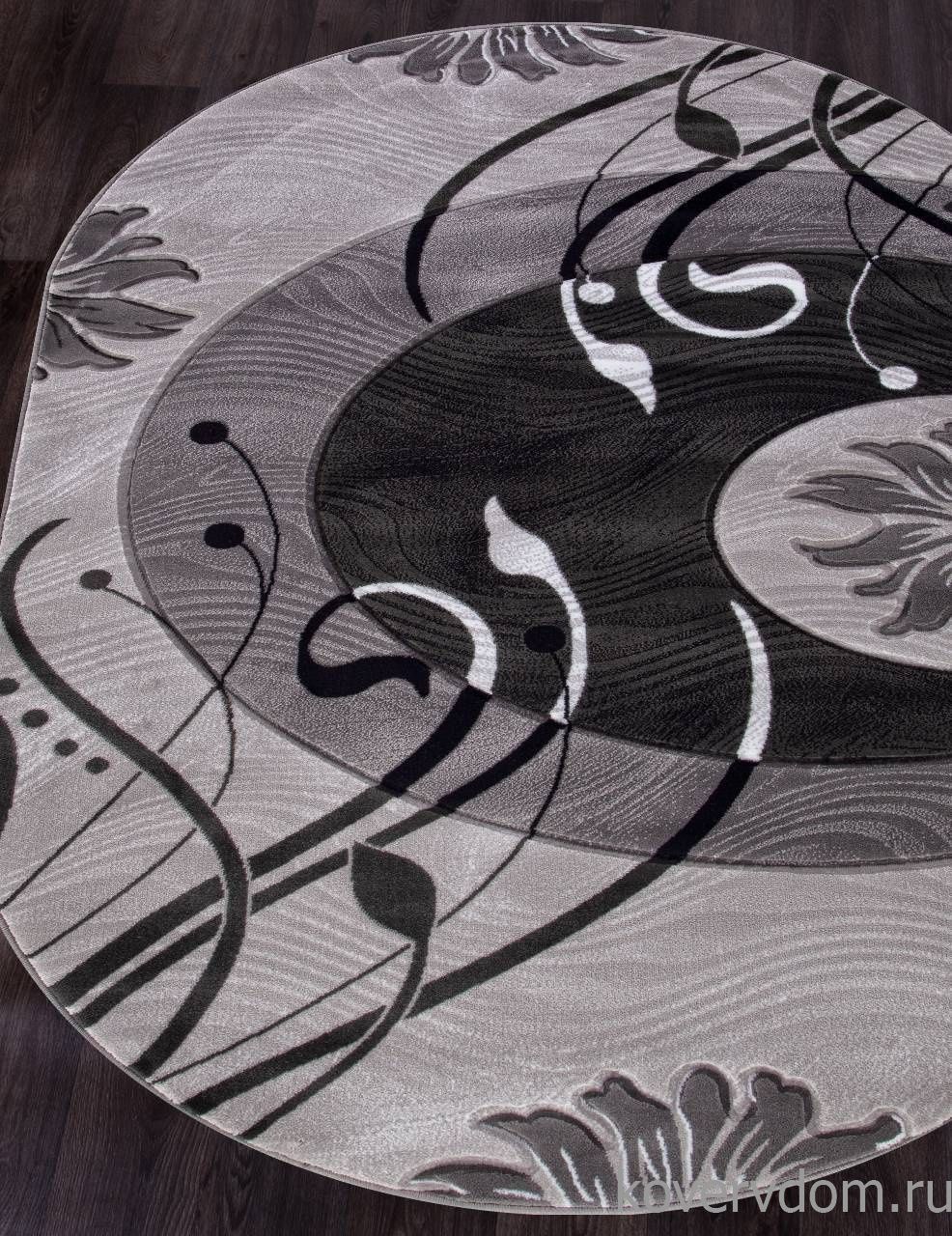 Ковер MEGA CARVING 4780 GRAY Овал