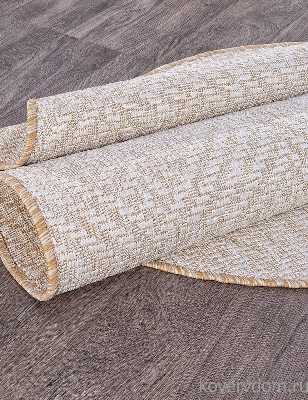 Ковер циновка VEGAS S115 Кремовый Овал