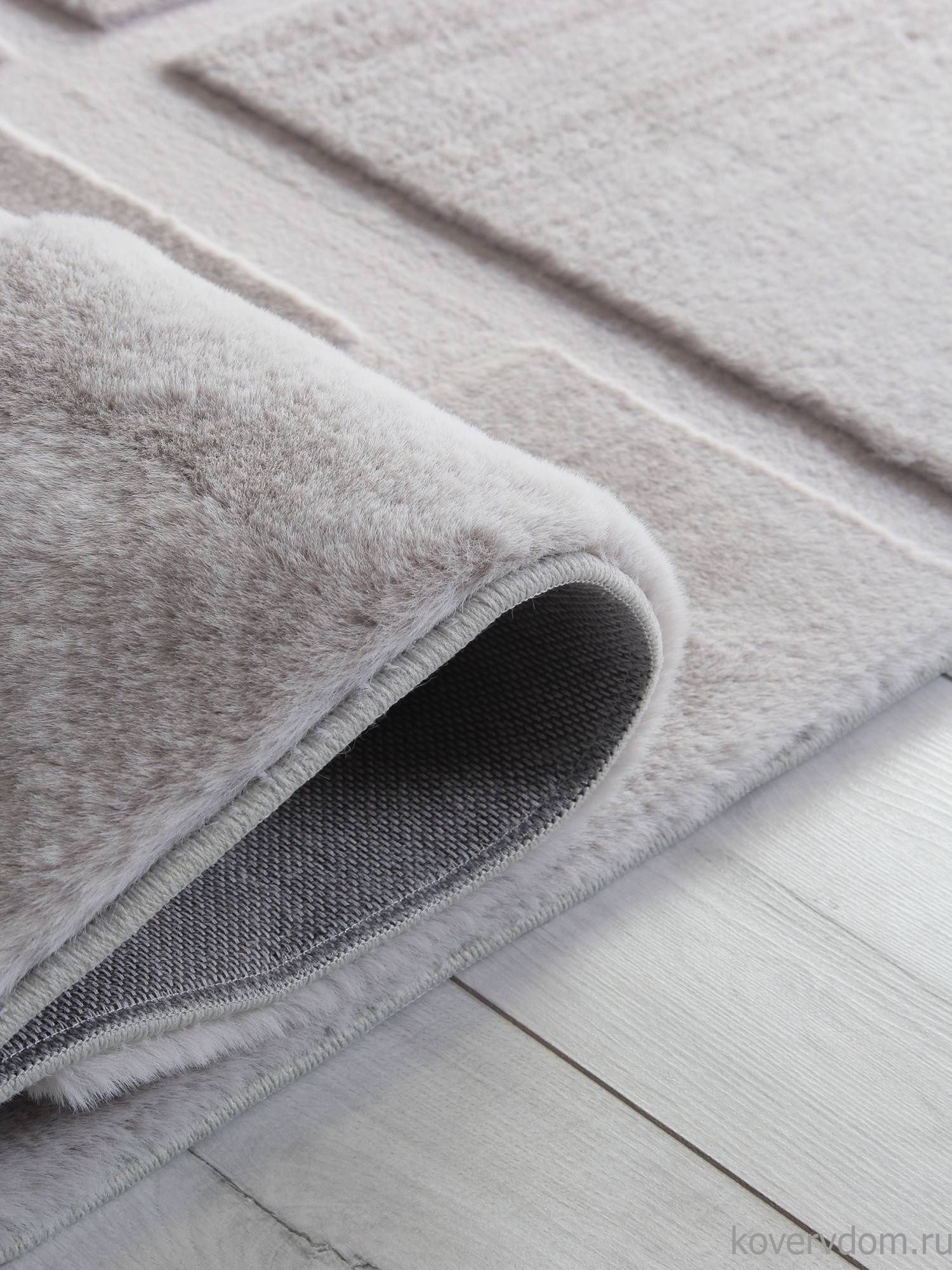 Ковер из искусственного меха RABBIT CARVING PX4001 GREY / GREY