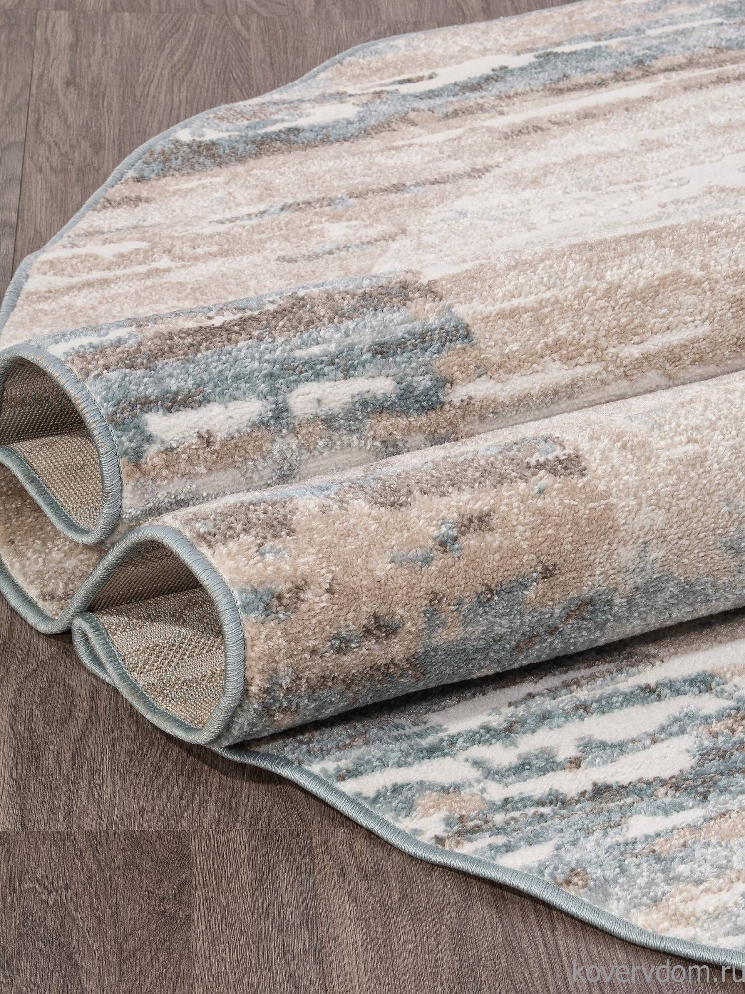 Ковер NATUREL D983 BEIGE-BLUE Овал