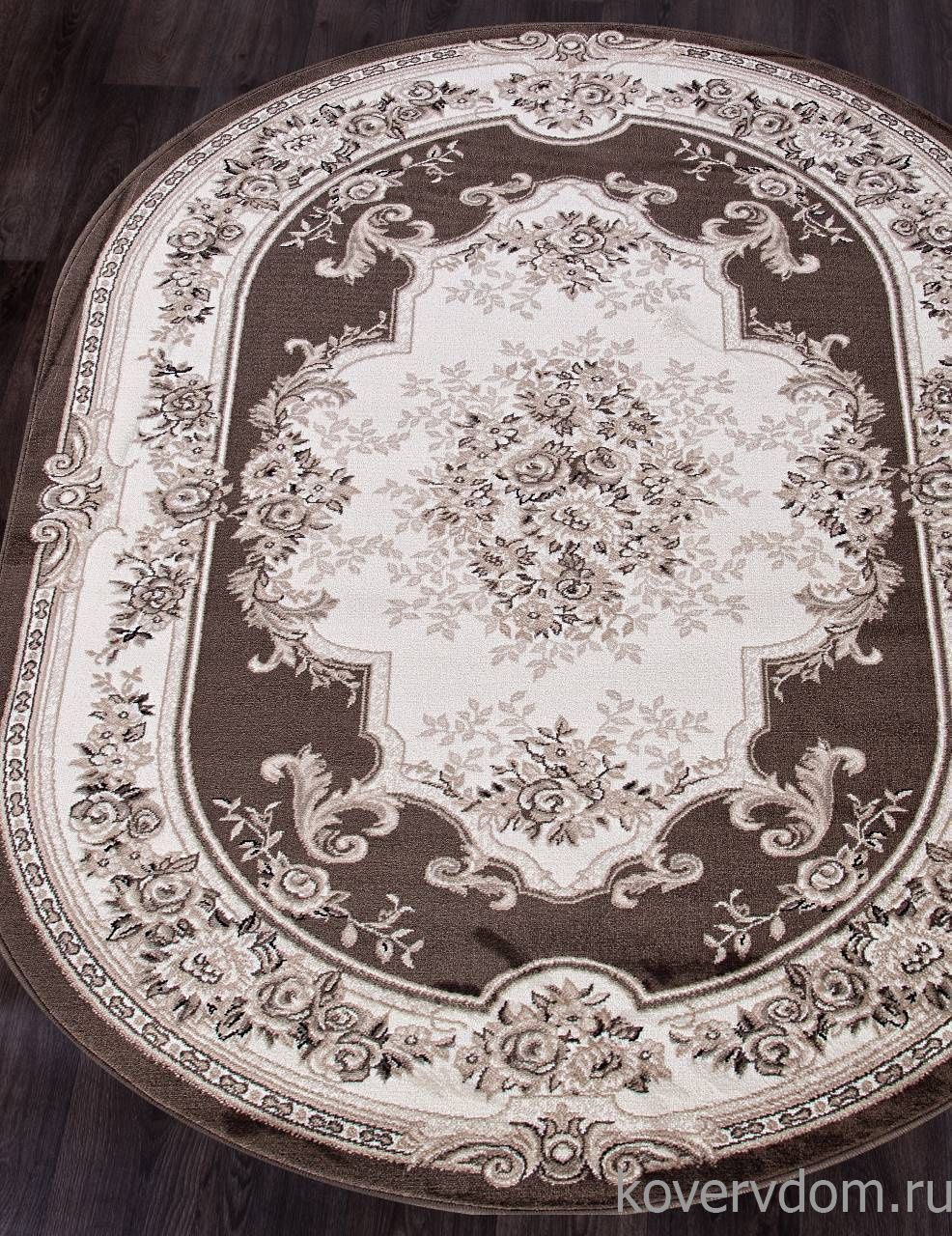 Ковер VALENCIA DELUXE 4015 КОРИЧНЕВЫЙ / BROWN Овал Ковер VALENCIA DELUXE 4015 КОРИЧНЕВЫЙ / BROWN Овал