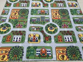 Детский ковер для девочки-палас с дорогами ECOPOLIS-A