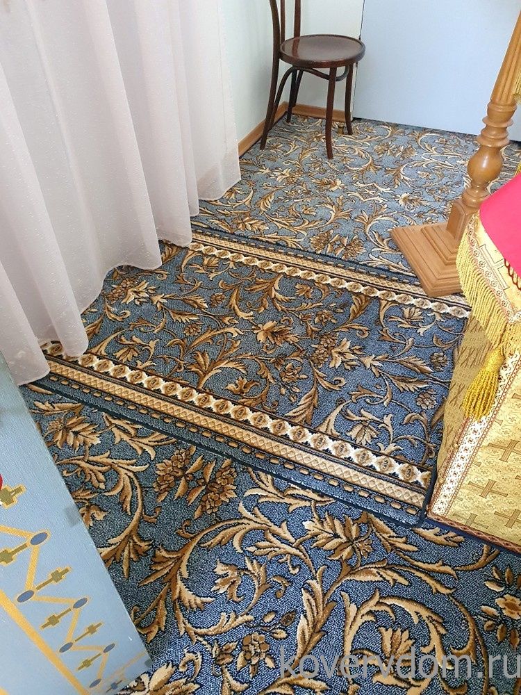 Ковровая композиция в храм 39-38 сине-голубая