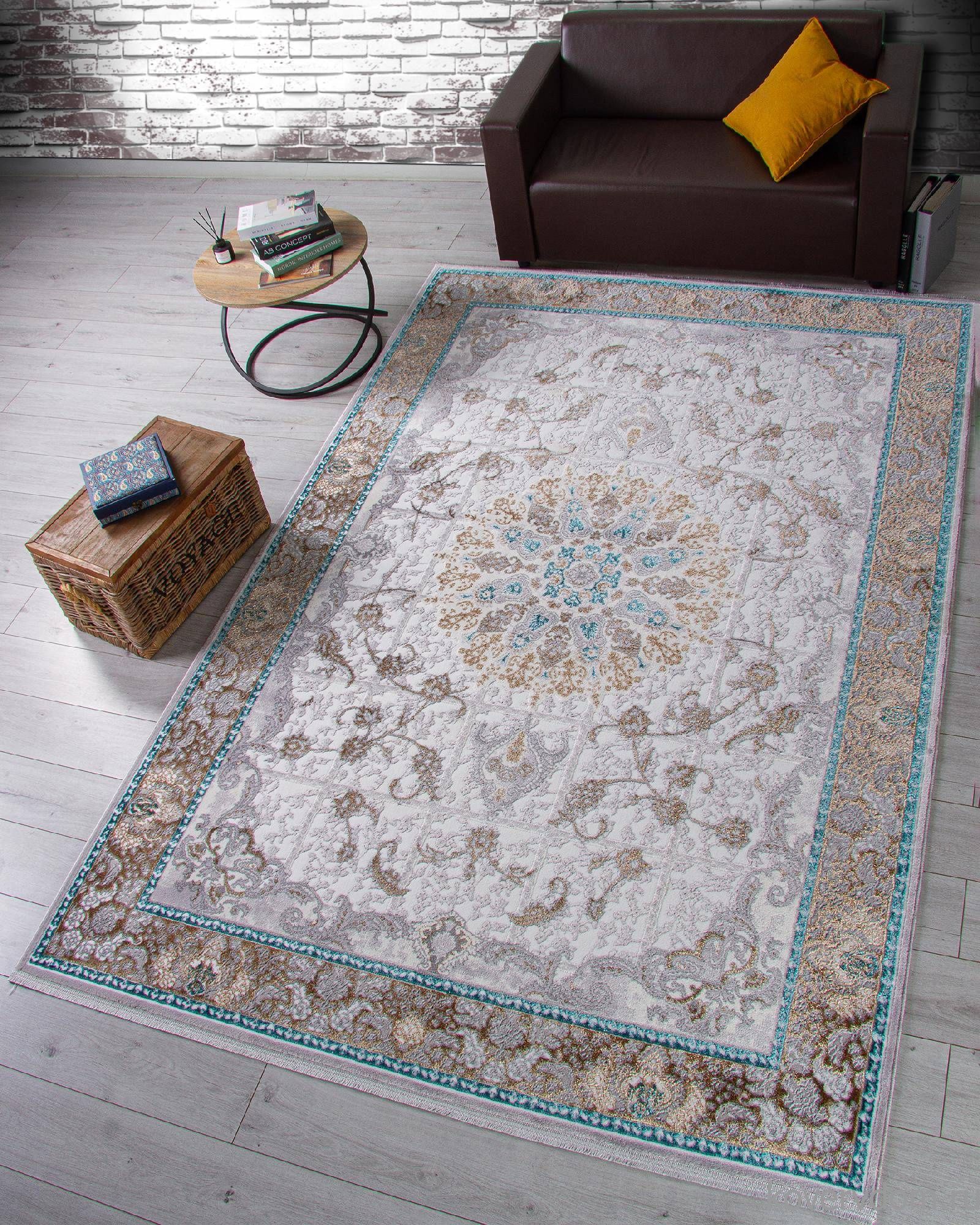 Ковер HALIF F640 GREEN-BLUE