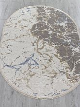 Ковер из Турции бежевый MOSSO 27231A GRY / NAVY Овал