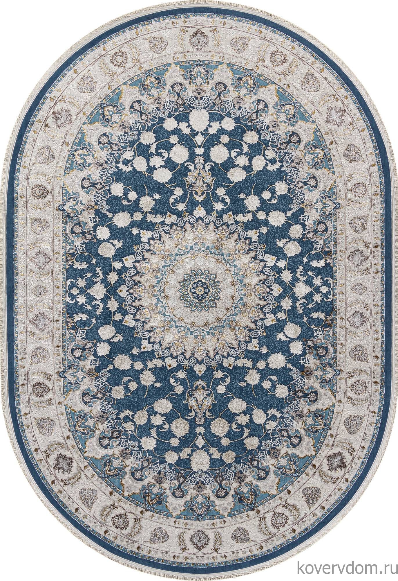Ковер DELINA A050B D.BLUE / CREAM Овал