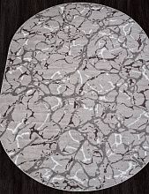 Овальный ковер из России SILVER-A F389 GRAY Овал